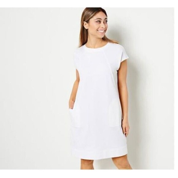 XXS Dresses & Skirts - zuda Z-Knit Short Sleeve Sneaker Dress white size XXS